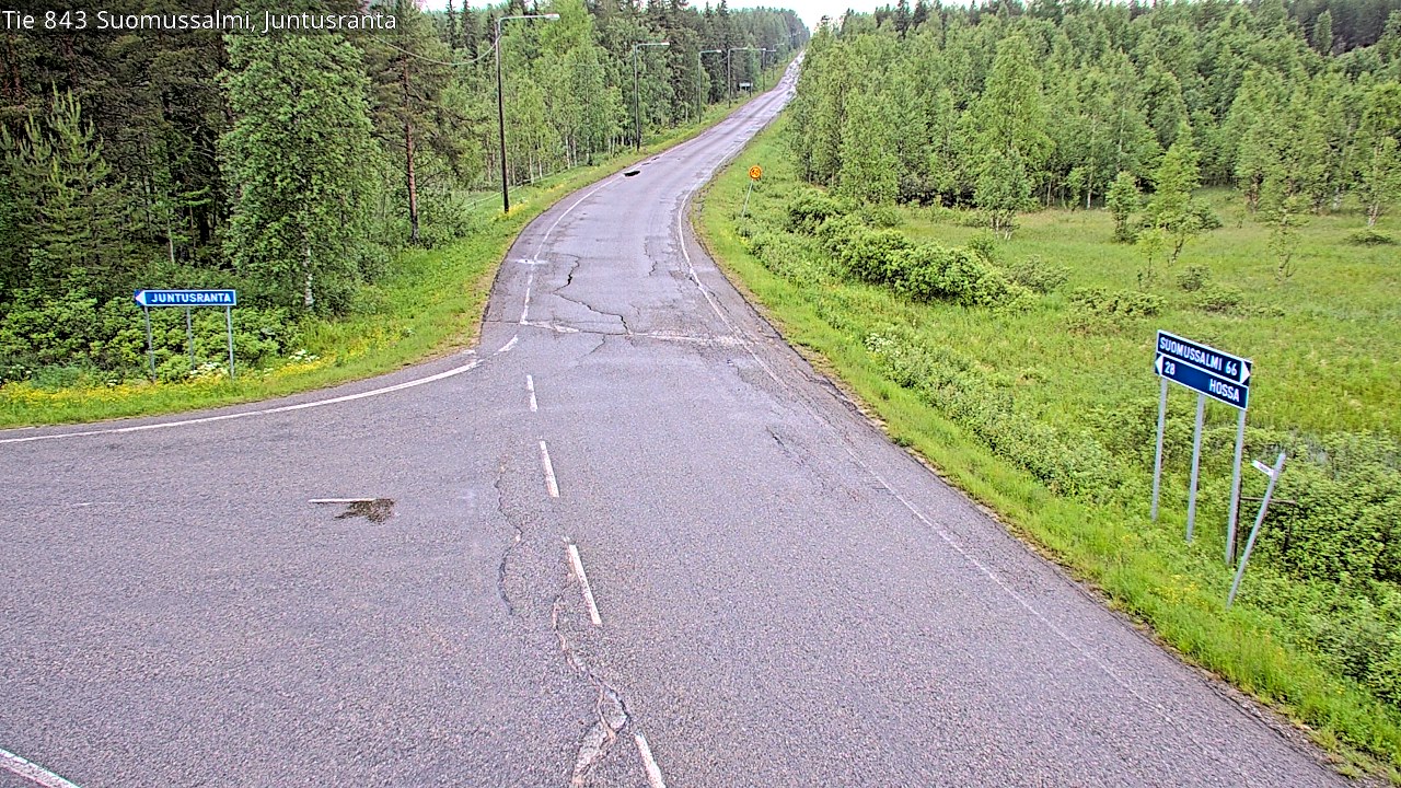 Kelikamerat Kuva Tie 843 Suomussalmi, Juntusranta, Suomussalmi, Kainuu