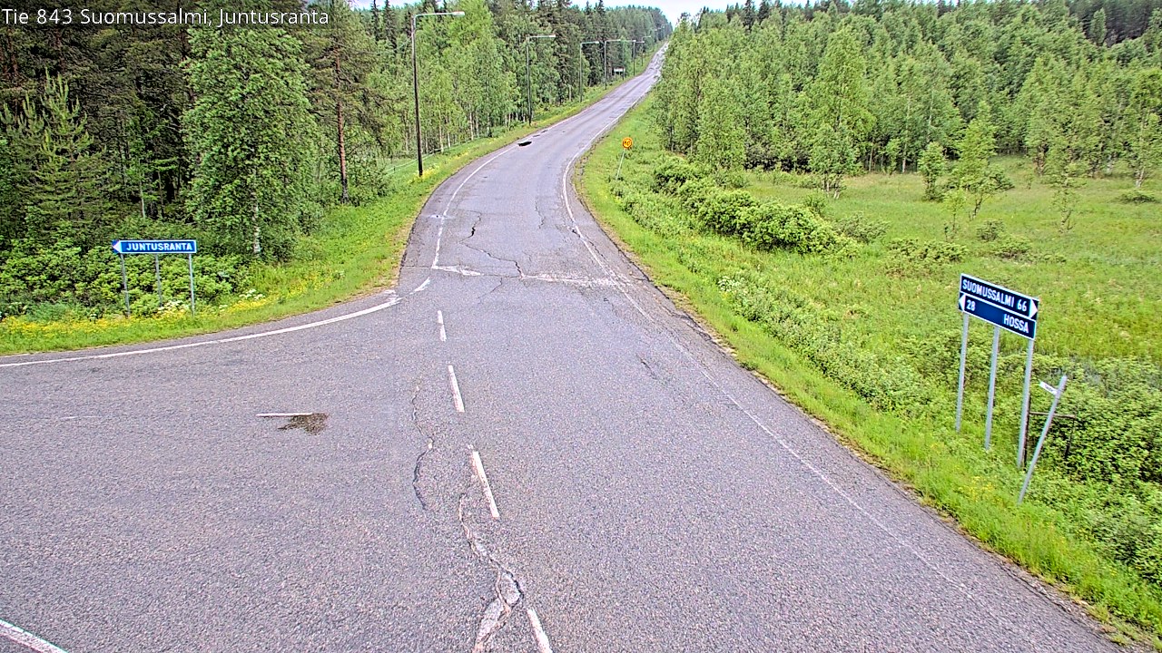 Kelikamerat Kuva Tie 843 Suomussalmi, Juntusranta, Suomussalmi, Kainuu
