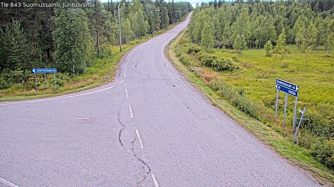 Kelikamerat Kuva Tie 843 Suomussalmi, Juntusranta, Suomussalmi, Kainuu