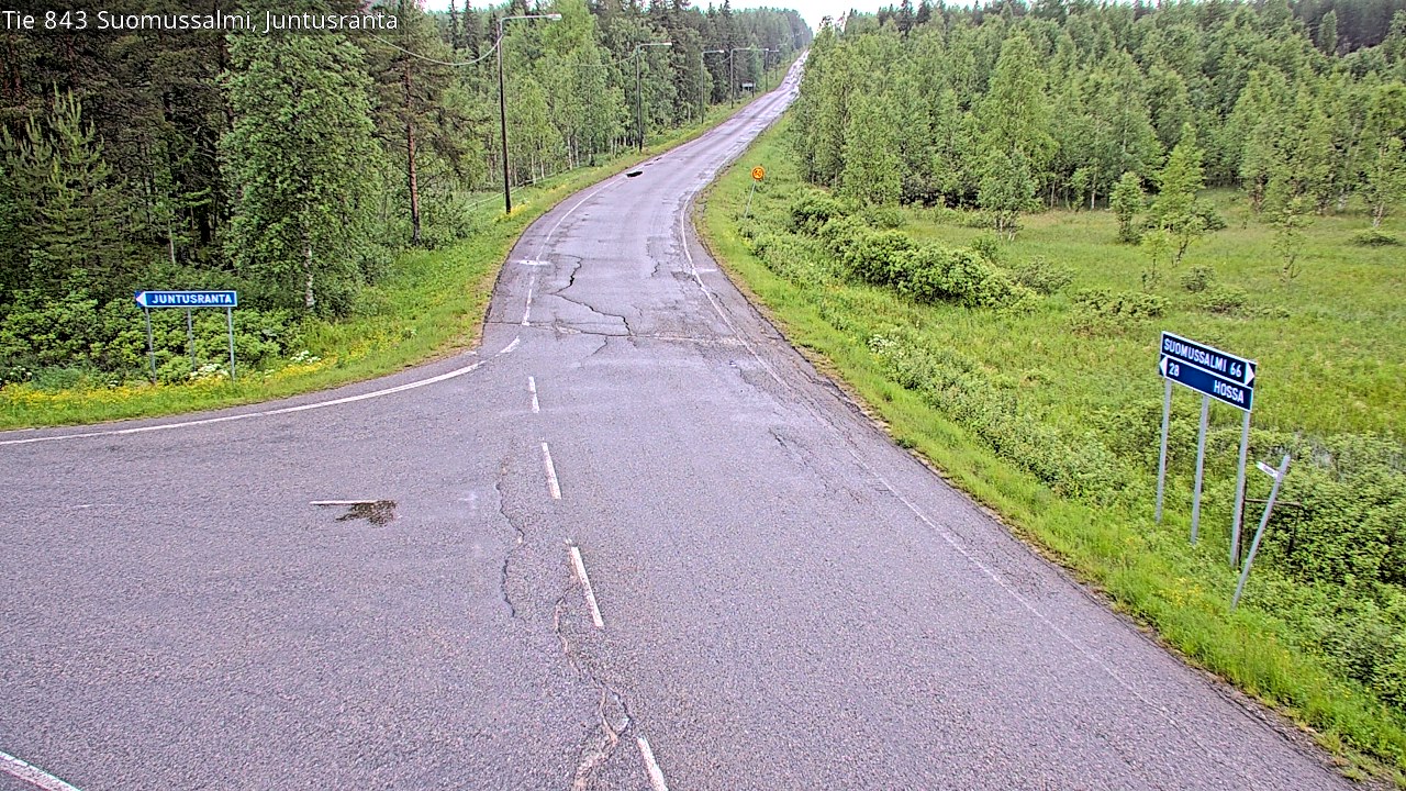 Kelikamerat Kuva Tie 843 Suomussalmi, Juntusranta, Suomussalmi, Kainuu