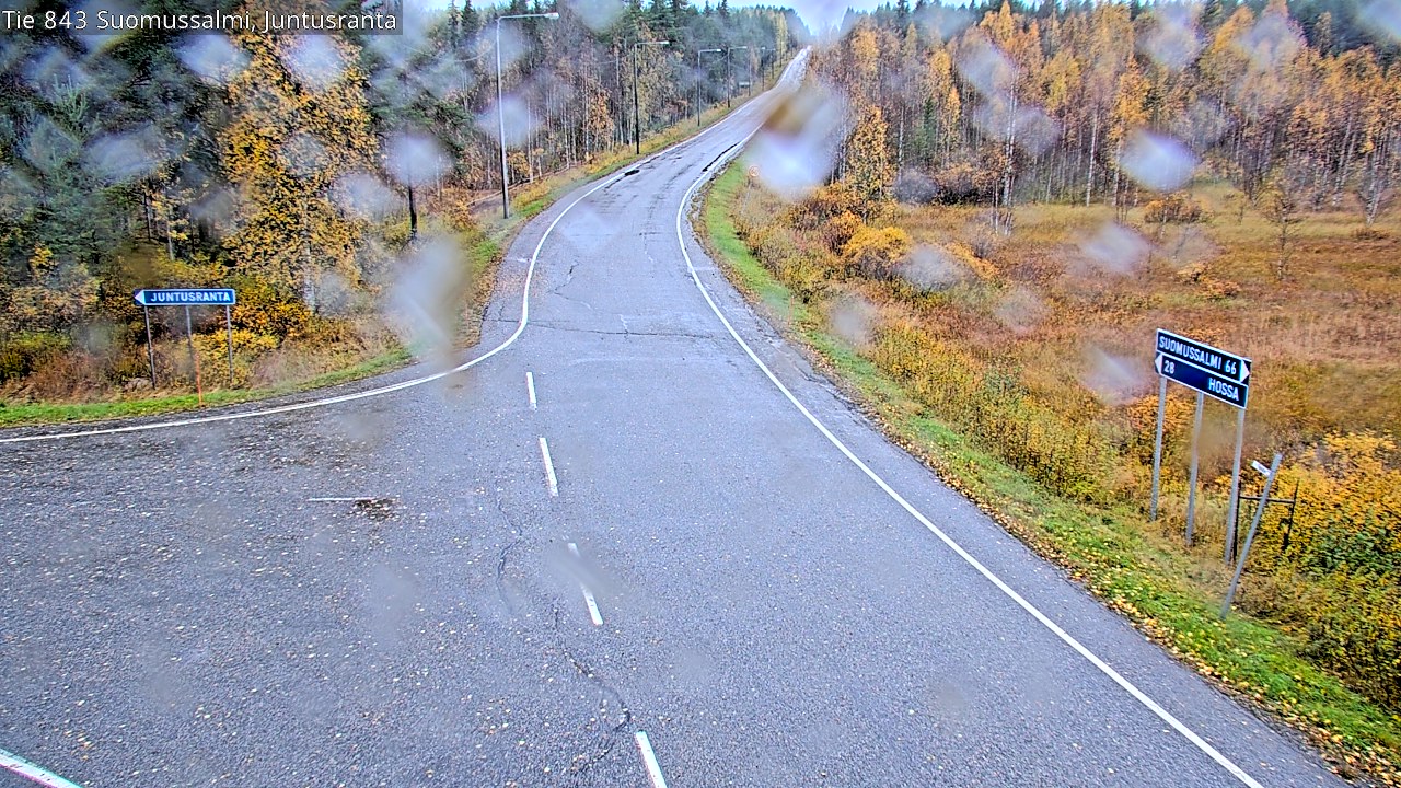 Weather Camera Image Road 843 Suomussalmi, Juntusranta, Suomussalmi, Kainuu