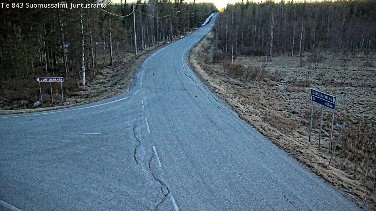 Kelikamerat Kuva Tie 843 Suomussalmi, Juntusranta, Suomussalmi, Kainuu