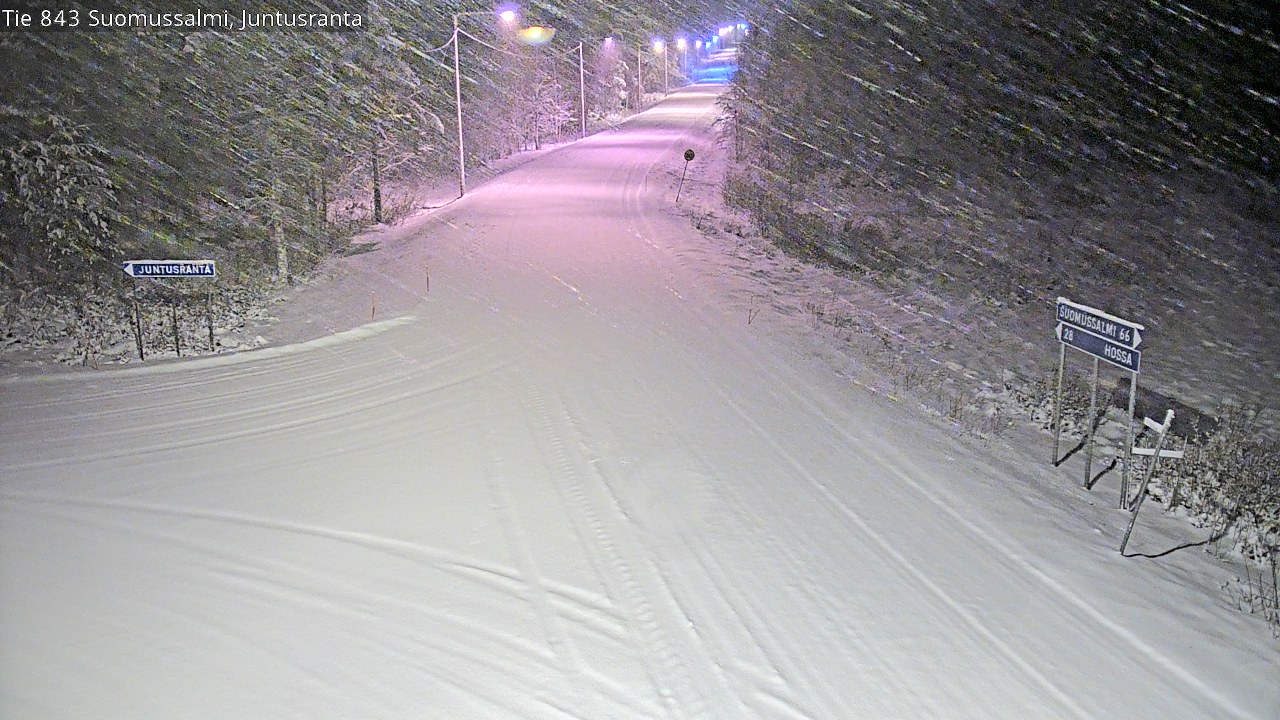 Weather Camera Image Road 843 Suomussalmi, Juntusranta, Suomussalmi, Kainuu