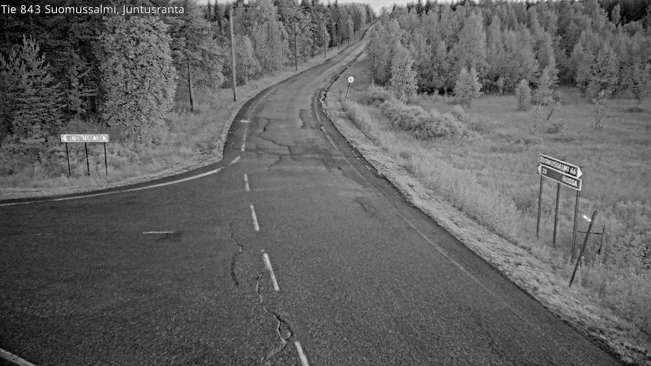 Kelikamerat Kuva Tie 843 Suomussalmi, Juntusranta, Suomussalmi, Kainuu