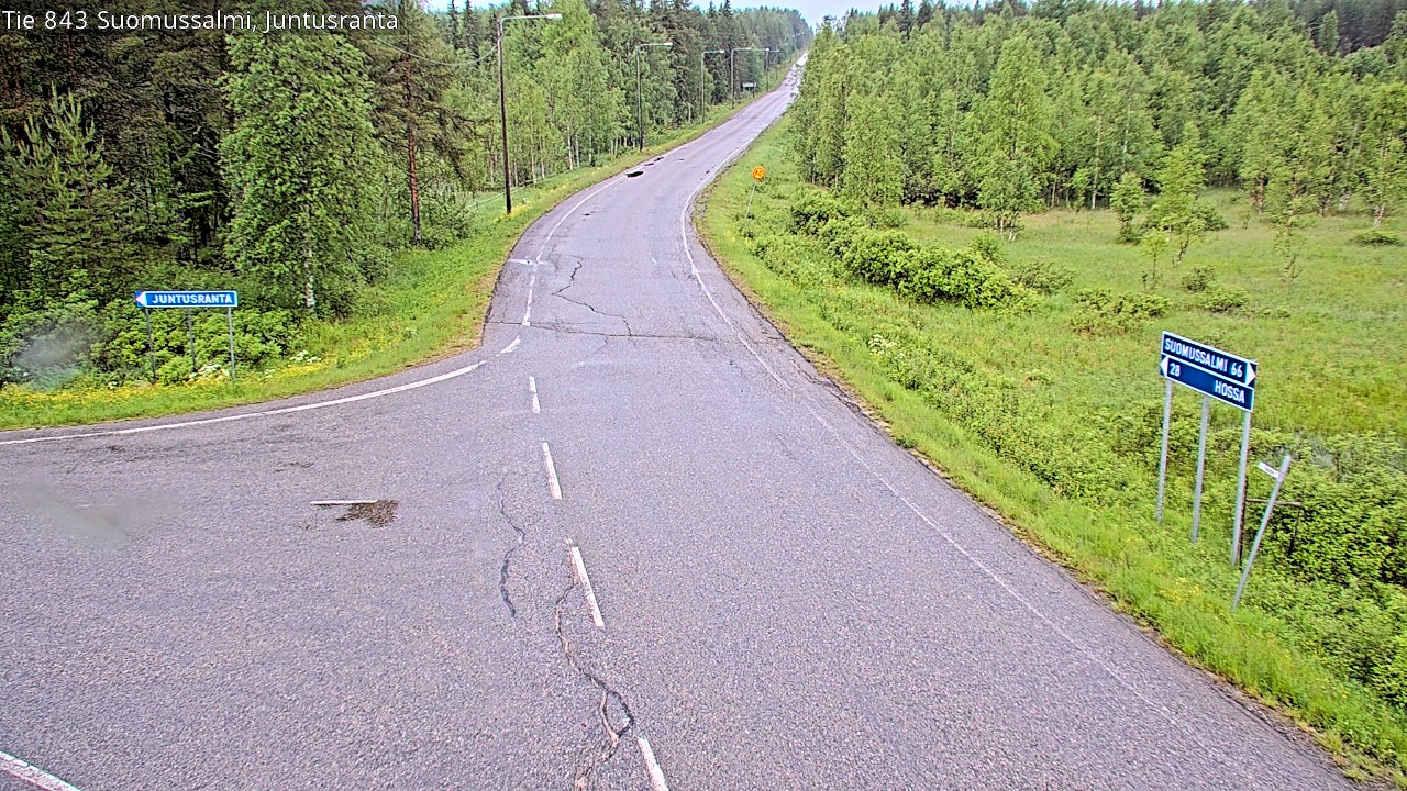 Kelikamerat Kuva Tie 843 Suomussalmi, Juntusranta, Suomussalmi, Kainuu
