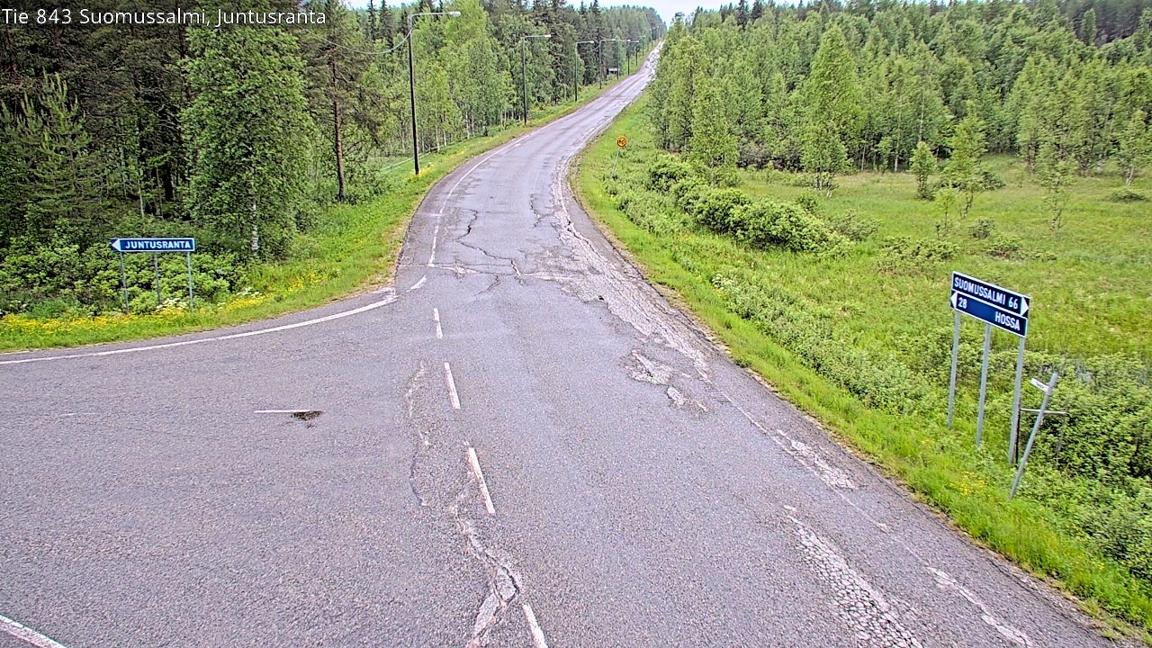 Kelikamerat Kuva Tie 843 Suomussalmi, Juntusranta, Suomussalmi, Kainuu
