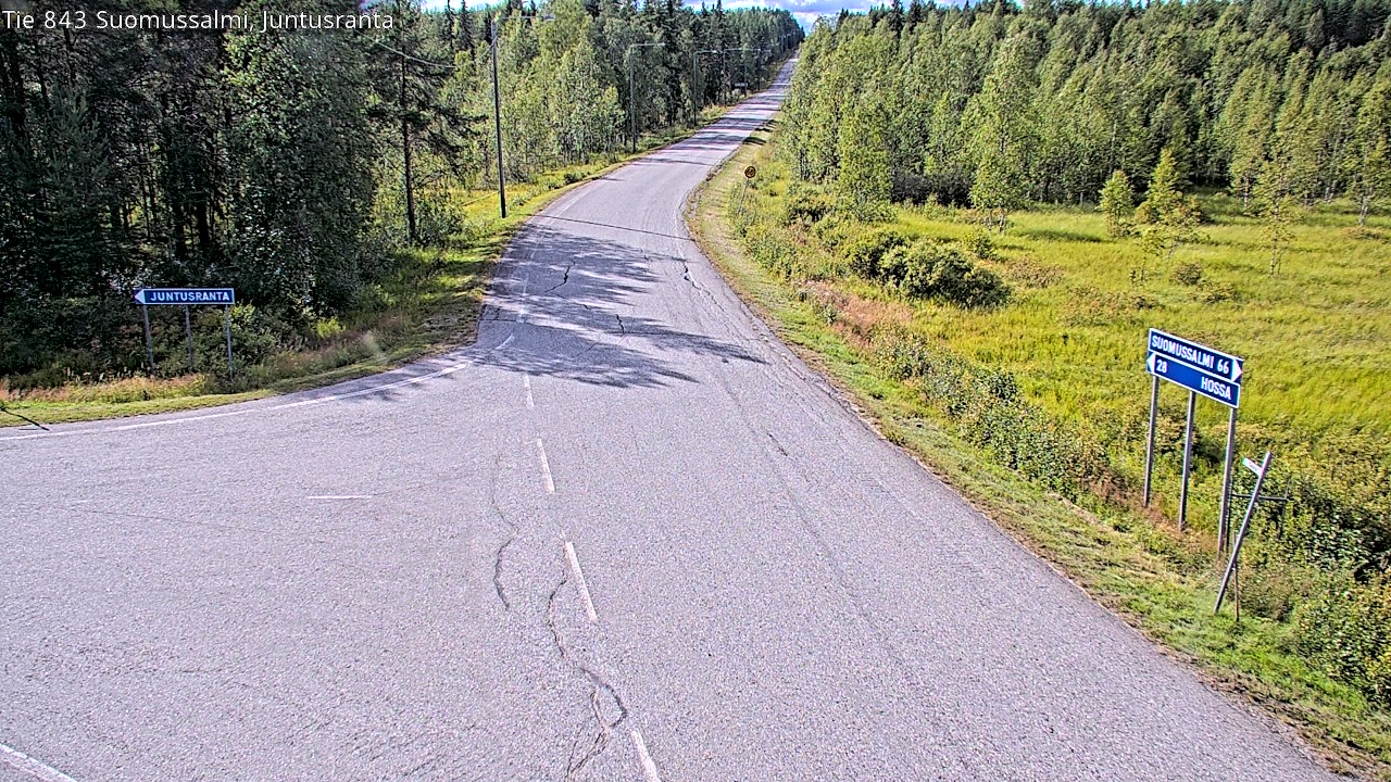 Kelikamerat Kuva Tie 843 Suomussalmi, Juntusranta, Suomussalmi, Kainuu