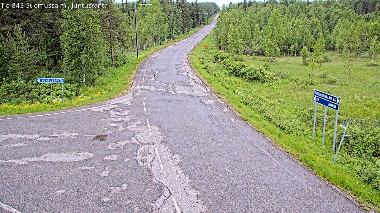 Kelikamerat Kuva Tie 843 Suomussalmi, Juntusranta, Suomussalmi, Kainuu