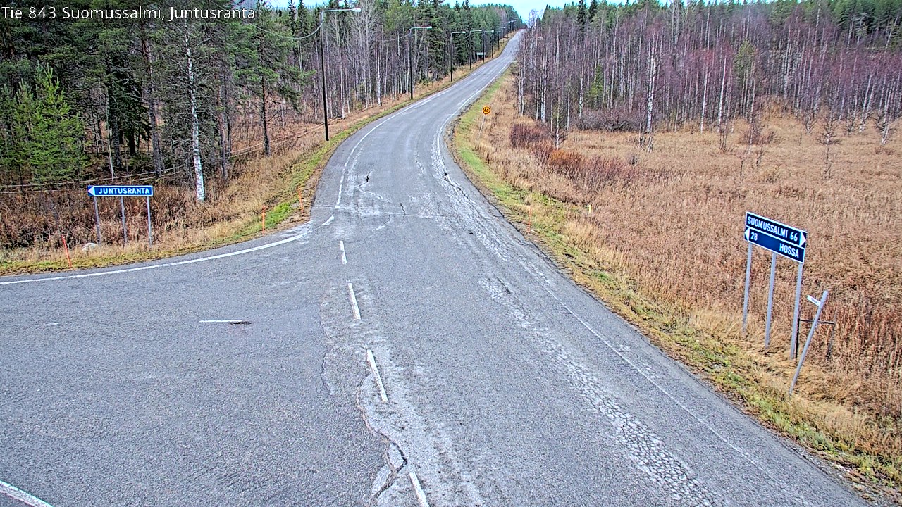 Kelikamerat Kuva Tie 843 Suomussalmi, Juntusranta, Suomussalmi, Kainuu