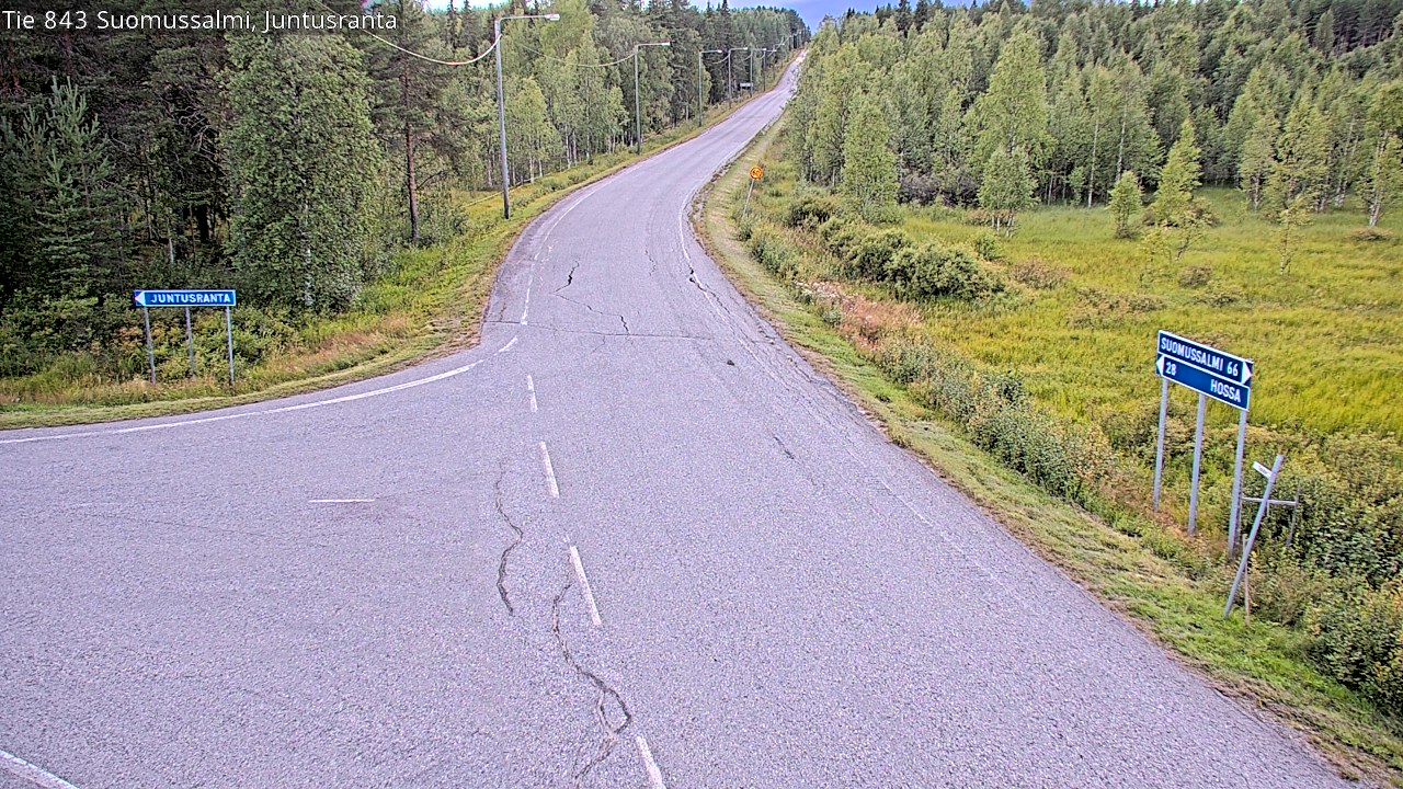 Kelikamerat Kuva Tie 843 Suomussalmi, Juntusranta, Suomussalmi, Kainuu