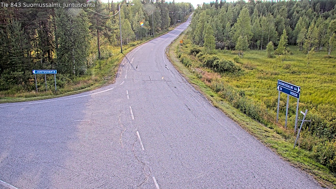 Kelikamerat Kuva Tie 843 Suomussalmi, Juntusranta, Suomussalmi, Kainuu