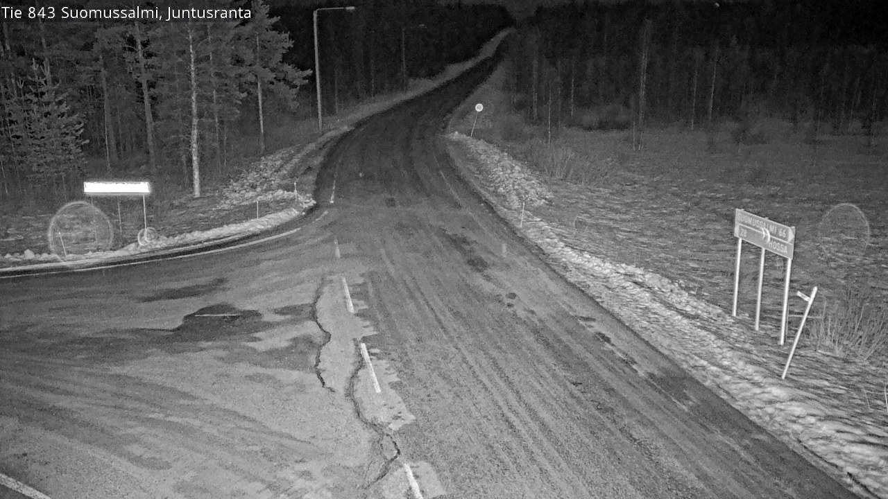 Kelikamerat Kuva Tie 843 Suomussalmi, Juntusranta, Suomussalmi, Kainuu