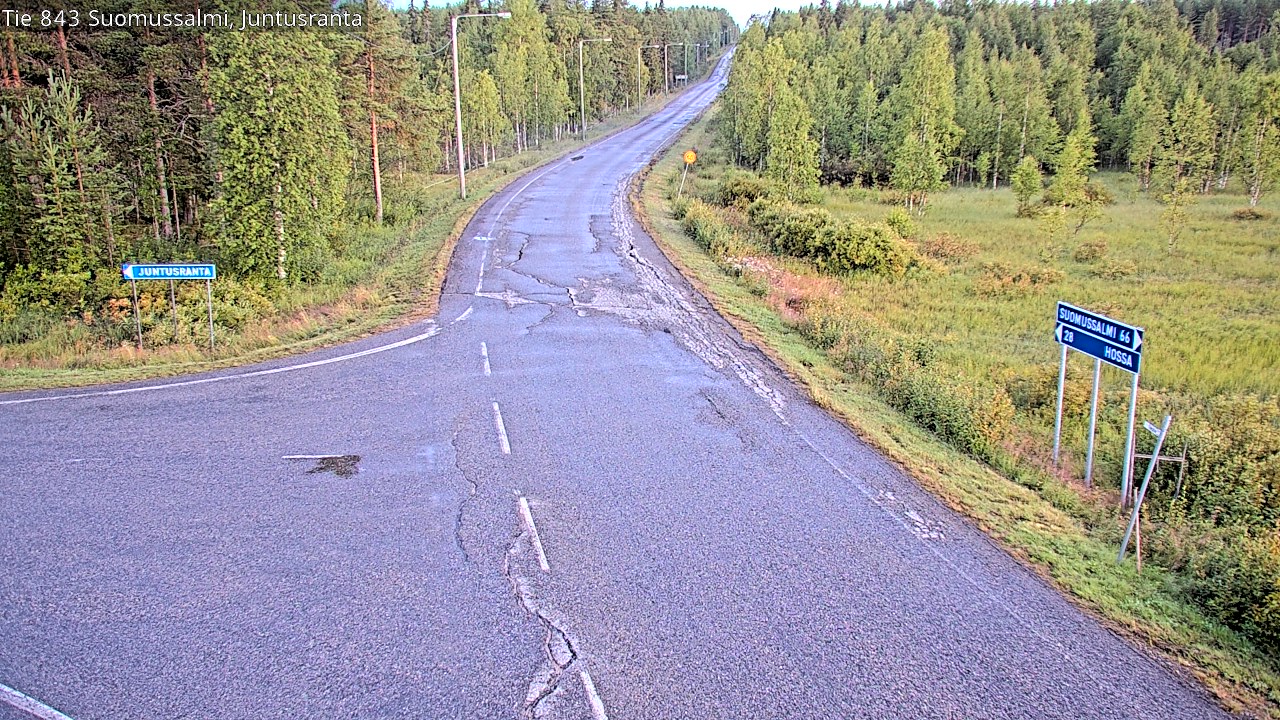 Kelikamerat Kuva Tie 843 Suomussalmi, Juntusranta, Suomussalmi, Kainuu