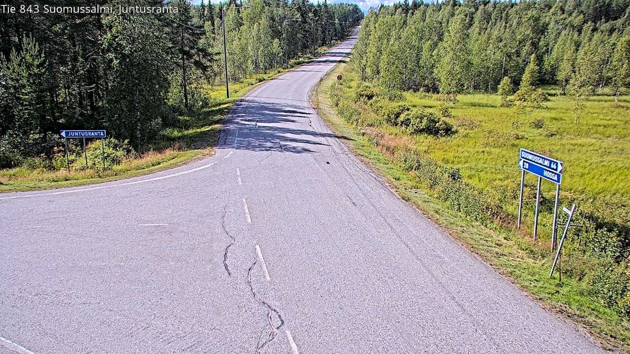 Kelikamerat Kuva Tie 843 Suomussalmi, Juntusranta, Suomussalmi, Kainuu