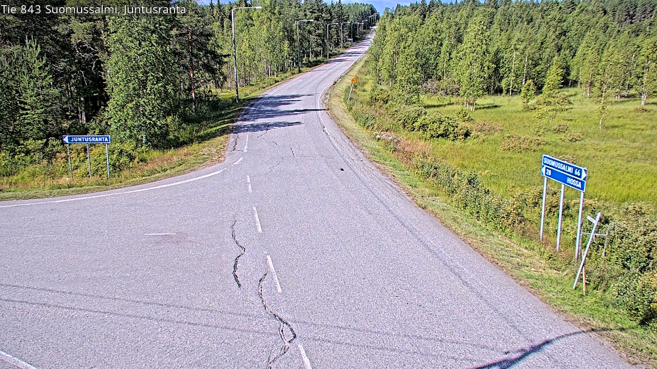 Kelikamerat Kuva Tie 843 Suomussalmi, Juntusranta, Suomussalmi, Kainuu