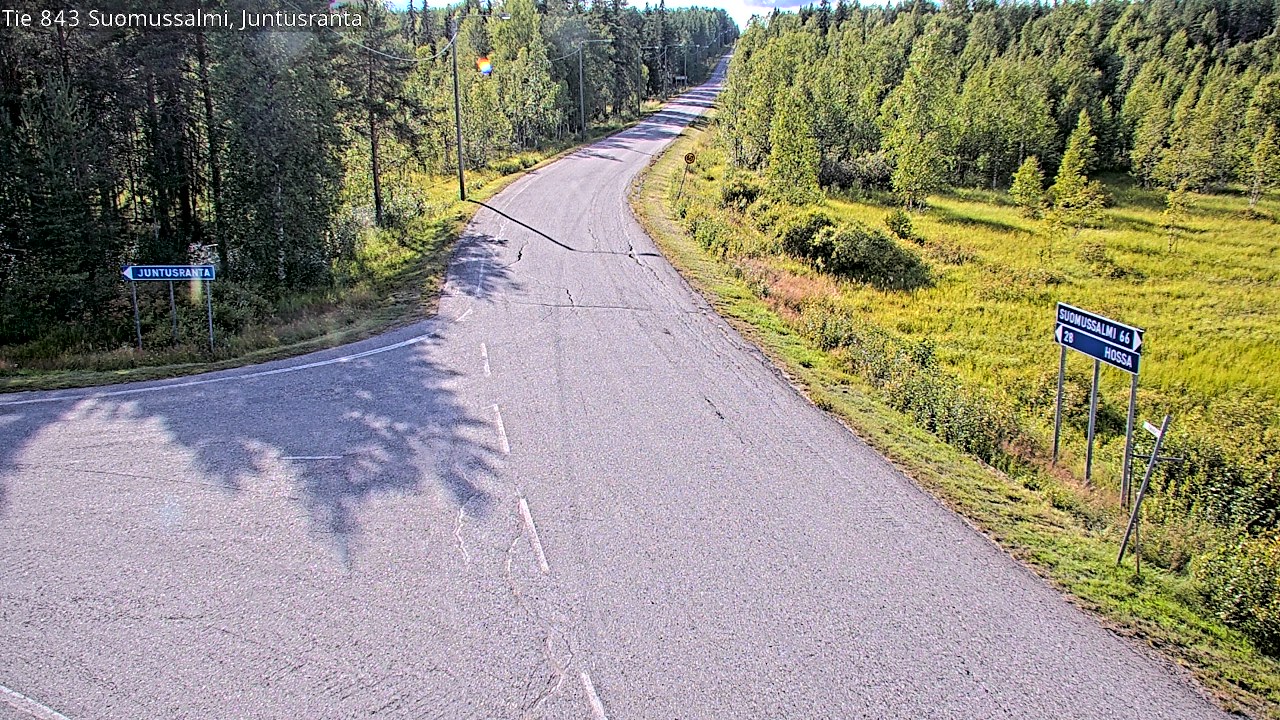 Kelikamerat Kuva Tie 843 Suomussalmi, Juntusranta, Suomussalmi, Kainuu