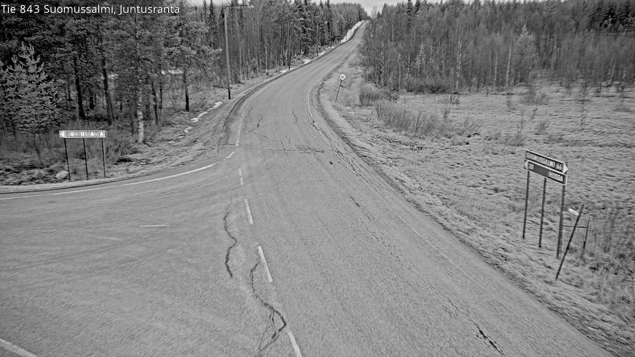 Kelikamerat Kuva Tie 843 Suomussalmi, Juntusranta, Suomussalmi, Kainuu