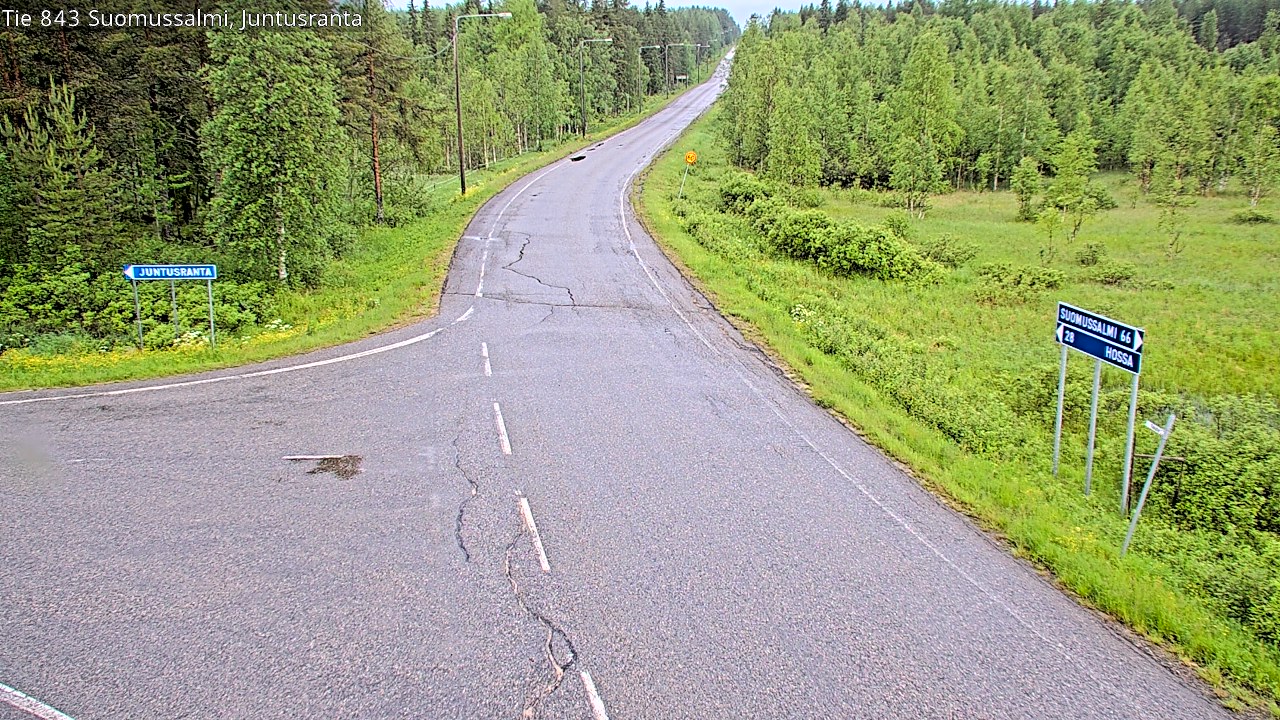Kelikamerat Kuva Tie 843 Suomussalmi, Juntusranta, Suomussalmi, Kainuu