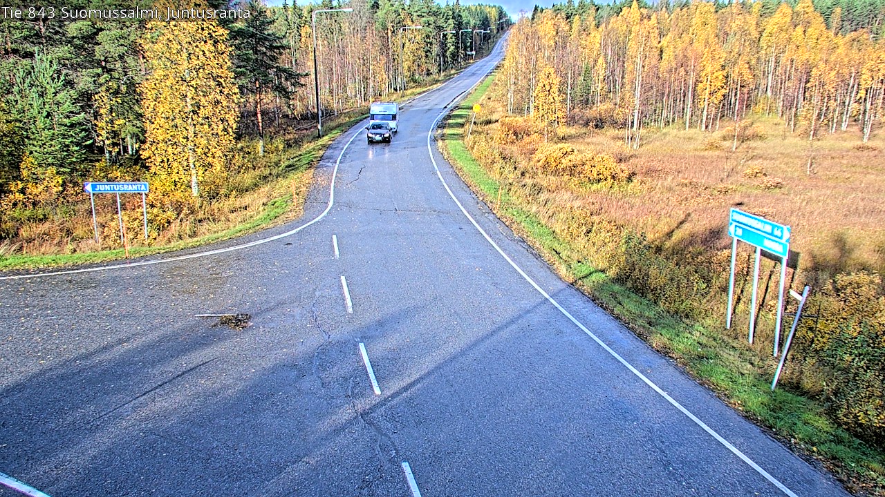 Weather Camera Image Road 843 Suomussalmi, Juntusranta, Suomussalmi, Kainuu