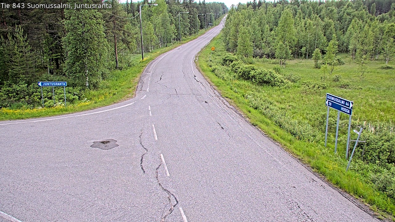 Kelikamerat Kuva Tie 843 Suomussalmi, Juntusranta, Suomussalmi, Kainuu