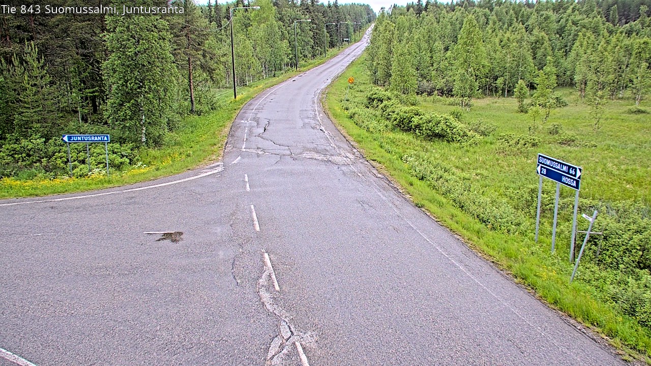 Kelikamerat Kuva Tie 843 Suomussalmi, Juntusranta, Suomussalmi, Kainuu