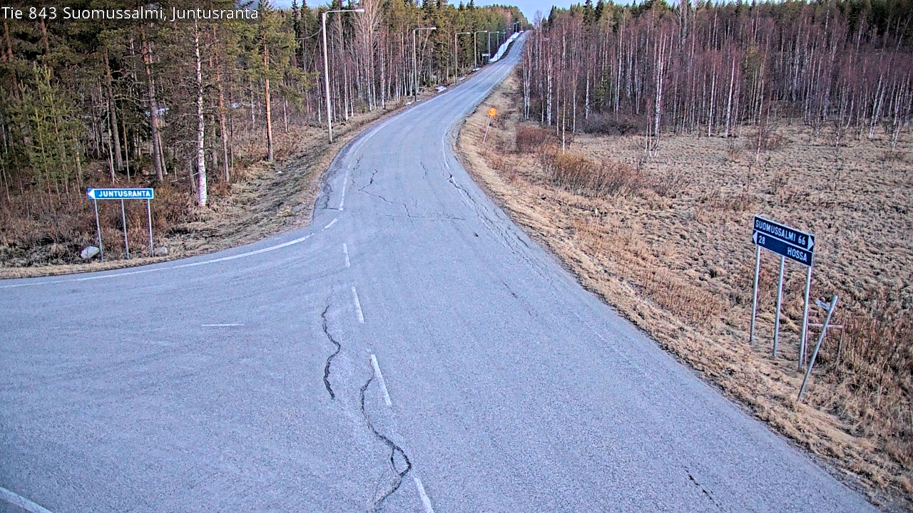 Weather Camera Image Road 843 Suomussalmi, Juntusranta, Suomussalmi, Kainuu
