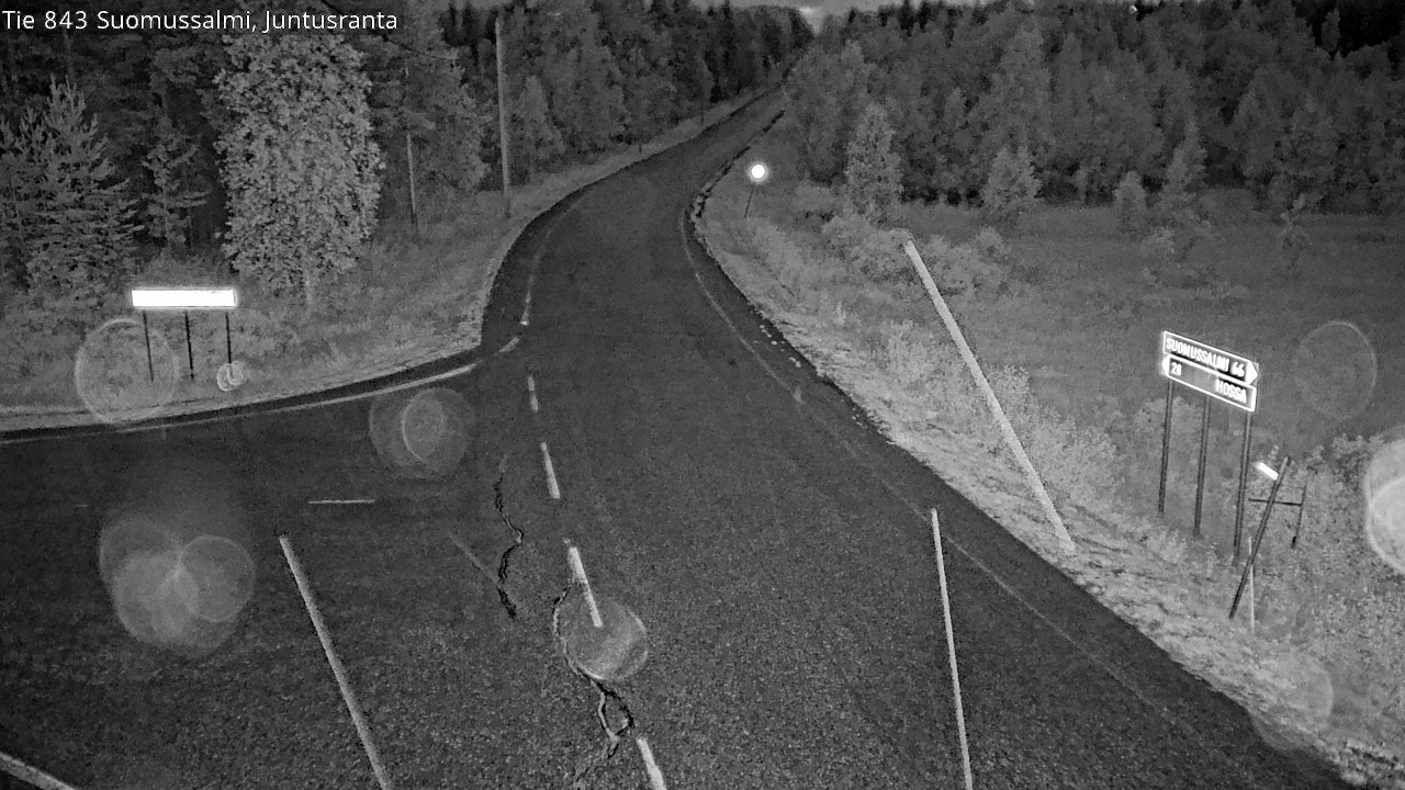 Kelikamerat Kuva Tie 843 Suomussalmi, Juntusranta, Suomussalmi, Kainuu