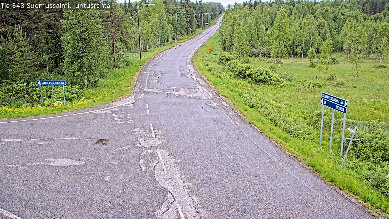 Kelikamerat Kuva Tie 843 Suomussalmi, Juntusranta, Suomussalmi, Kainuu