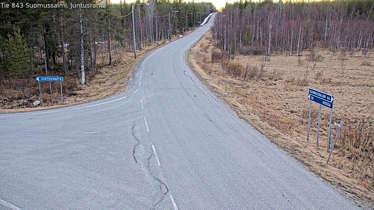 Kelikamerat Kuva Tie 843 Suomussalmi, Juntusranta, Suomussalmi, Kainuu