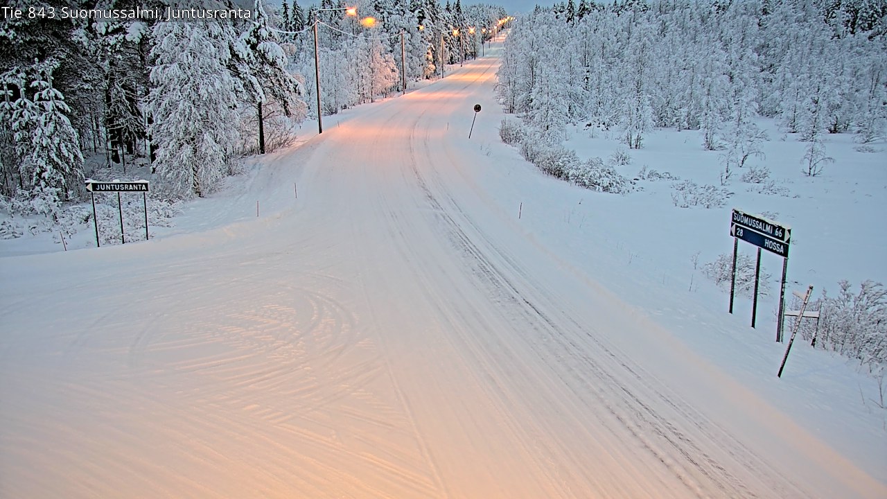 Kelikamerat Kuva Tie 843 Suomussalmi, Juntusranta, Suomussalmi, Kainuu