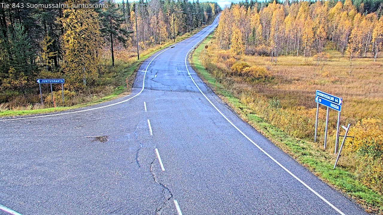 Kelikamerat Kuva Tie 843 Suomussalmi, Juntusranta, Suomussalmi, Kainuu