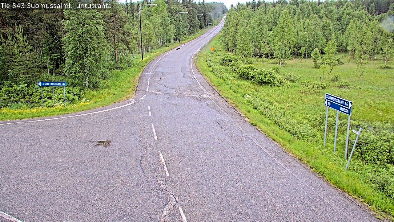 Kelikamerat Kuva Tie 843 Suomussalmi, Juntusranta, Suomussalmi, Kainuu