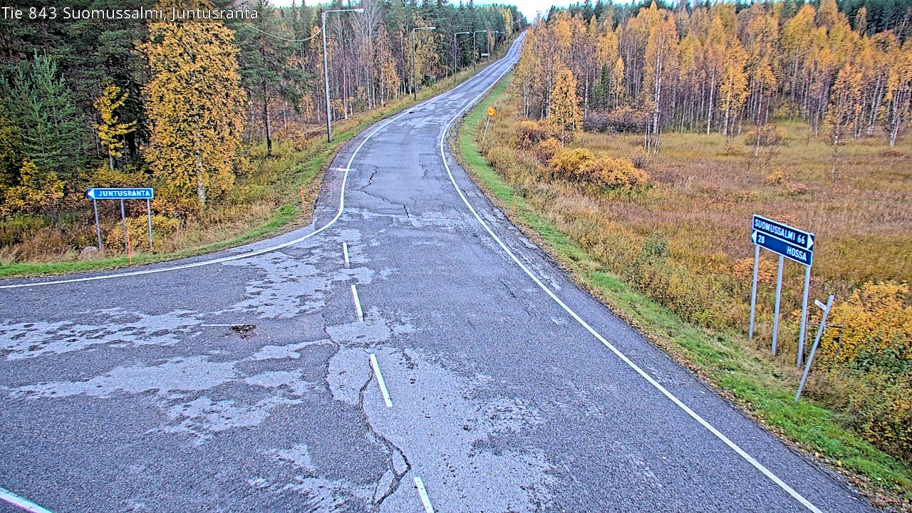 Kelikamerat Kuva Tie 843 Suomussalmi, Juntusranta, Suomussalmi, Kainuu