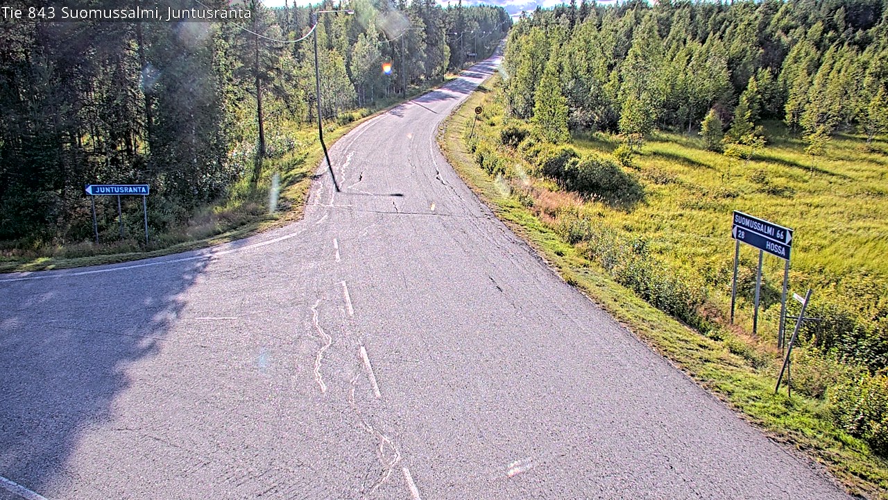 Kelikamerat Kuva Tie 843 Suomussalmi, Juntusranta, Suomussalmi, Kainuu