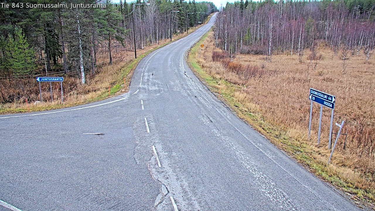 Kelikamerat Kuva Tie 843 Suomussalmi, Juntusranta, Suomussalmi, Kainuu