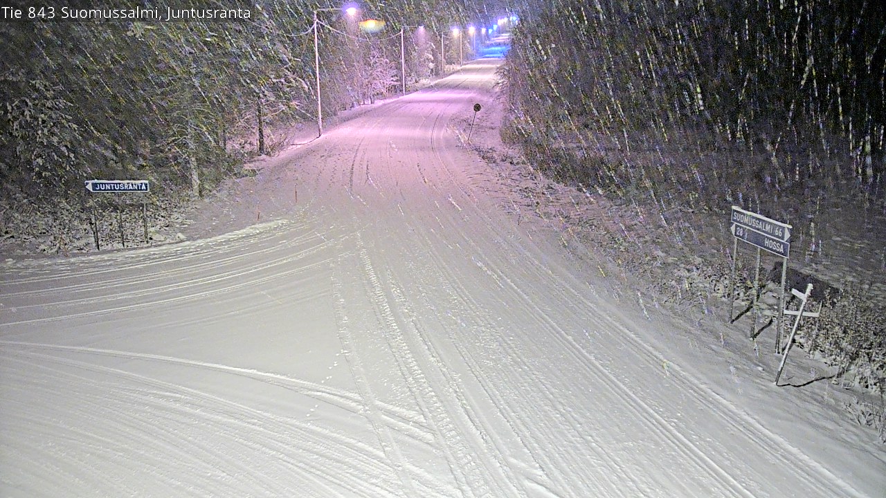 Weather Camera Image Road 843 Suomussalmi, Juntusranta, Suomussalmi, Kainuu