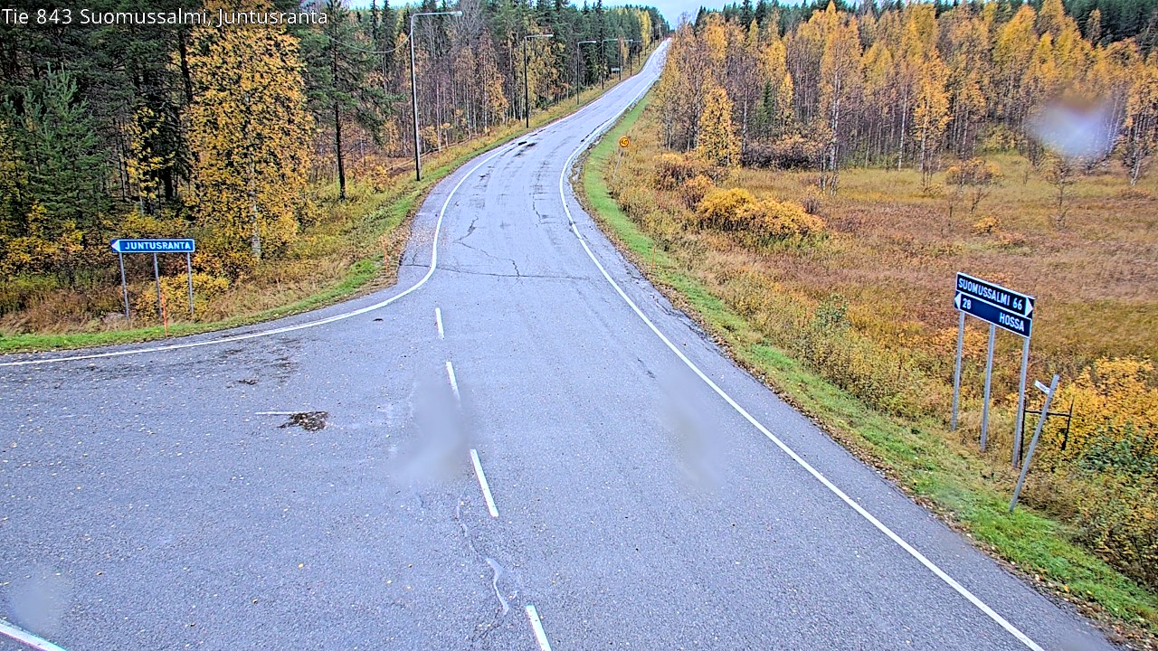 Weather Camera Image Road 843 Suomussalmi, Juntusranta, Suomussalmi, Kainuu