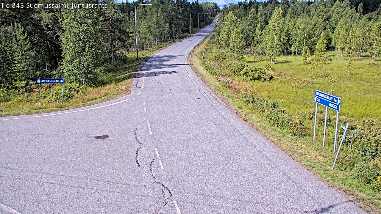 Weather Camera Image Road 843 Suomussalmi, Juntusranta, Suomussalmi, Kainuu