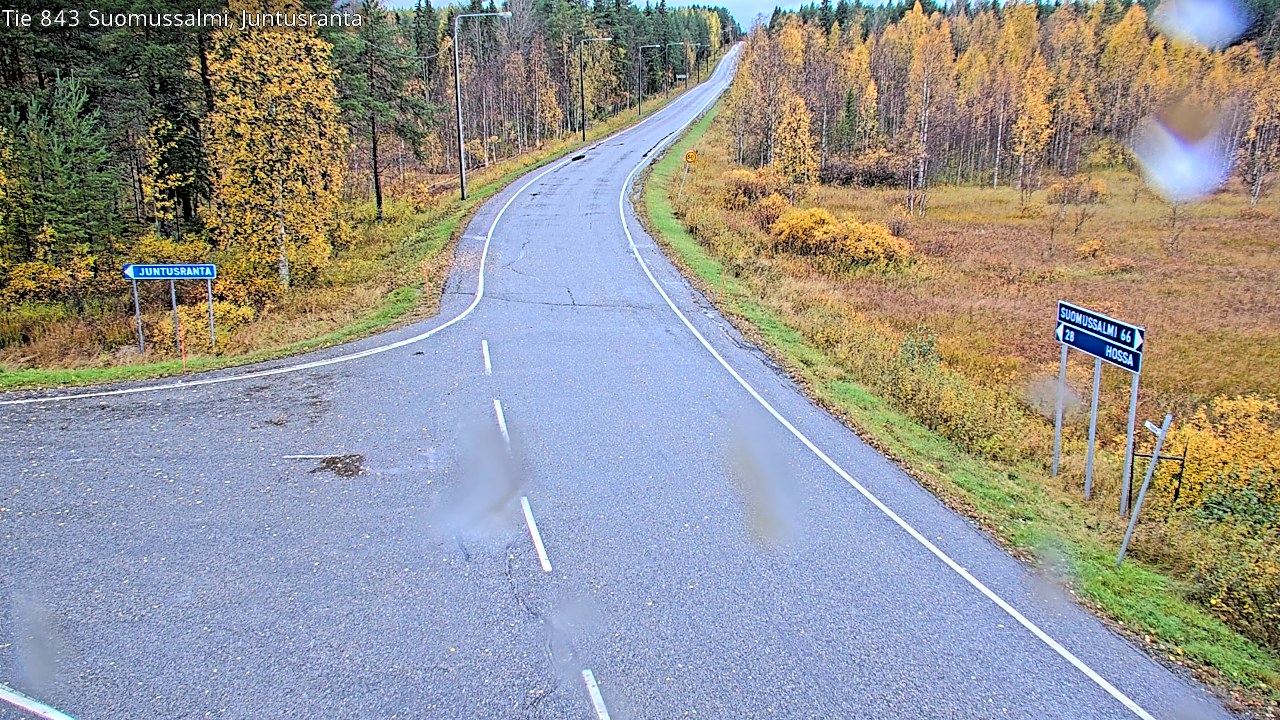 Weather Camera Image Road 843 Suomussalmi, Juntusranta, Suomussalmi, Kainuu