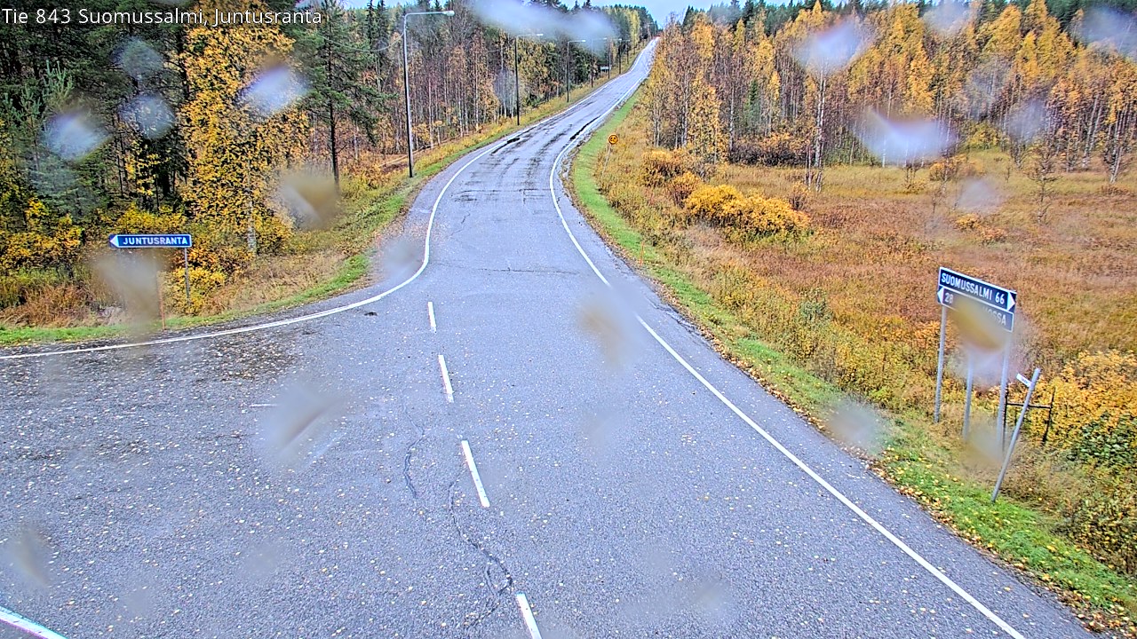 Weather Camera Image Road 843 Suomussalmi, Juntusranta, Suomussalmi, Kainuu