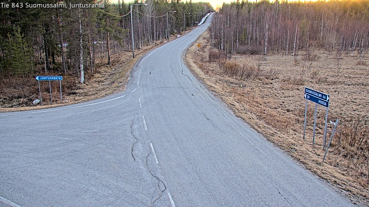 Kelikamerat Kuva Tie 843 Suomussalmi, Juntusranta, Suomussalmi, Kainuu