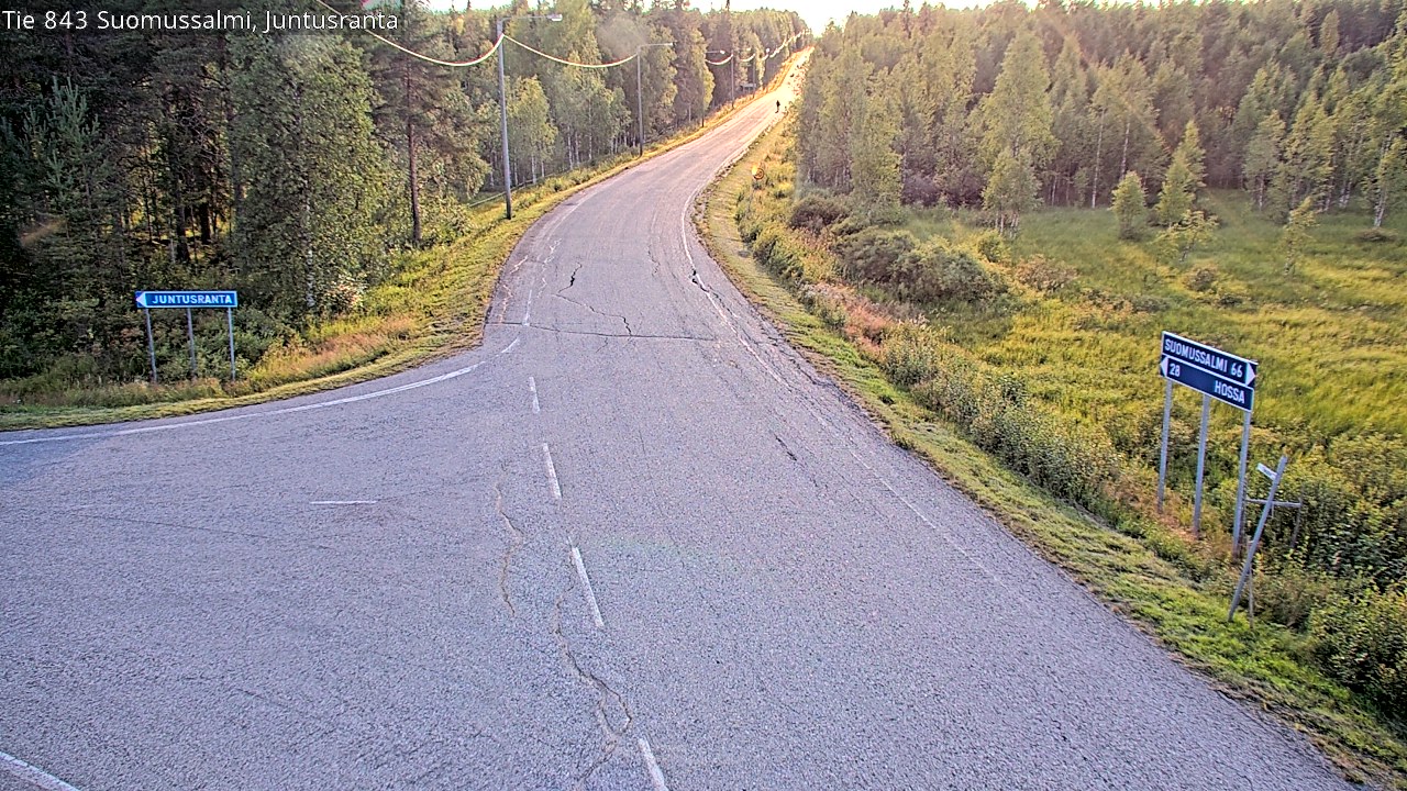Kelikamerat Kuva Tie 843 Suomussalmi, Juntusranta, Suomussalmi, Kainuu