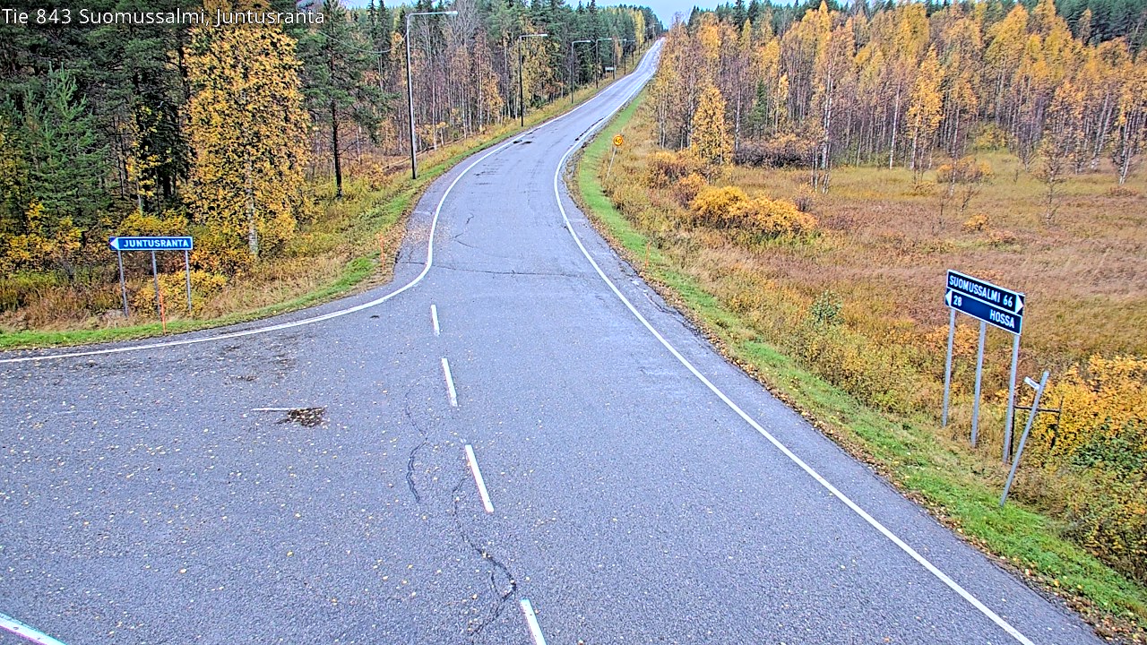 Weather Camera Image Road 843 Suomussalmi, Juntusranta, Suomussalmi, Kainuu