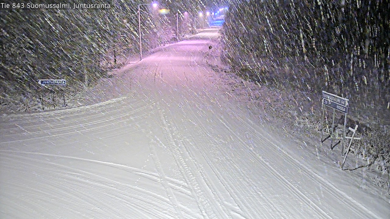 Weather Camera Image Road 843 Suomussalmi, Juntusranta, Suomussalmi, Kainuu