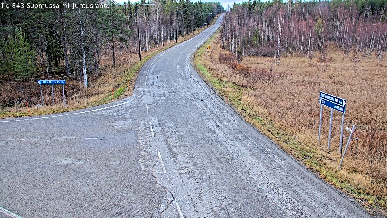 Kelikamerat Kuva Tie 843 Suomussalmi, Juntusranta, Suomussalmi, Kainuu