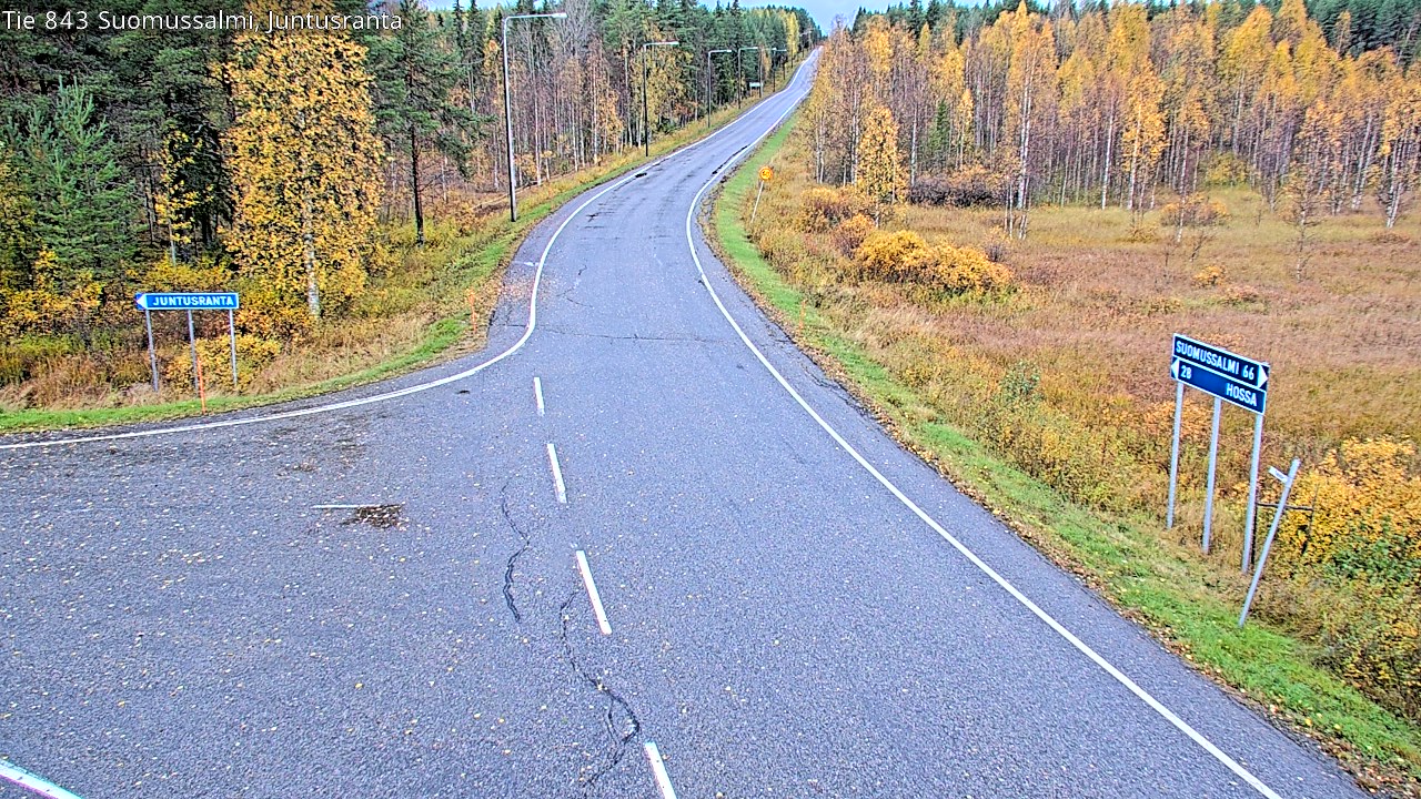 Weather Camera Image Road 843 Suomussalmi, Juntusranta, Suomussalmi, Kainuu