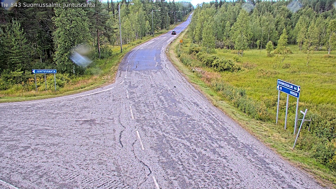 Weather Camera Image Road 843 Suomussalmi, Juntusranta, Suomussalmi, Kainuu
