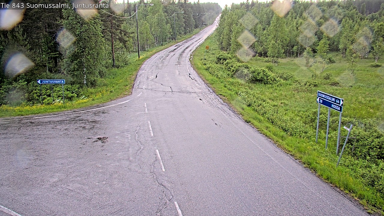 Kelikamerat Kuva Tie 843 Suomussalmi, Juntusranta, Suomussalmi, Kainuu