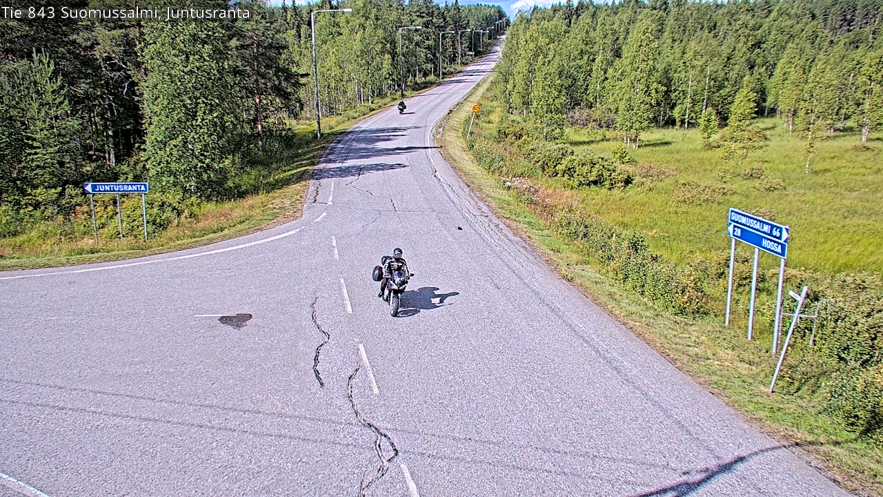 Weather Camera Image Road 843 Suomussalmi, Juntusranta, Suomussalmi, Kainuu
