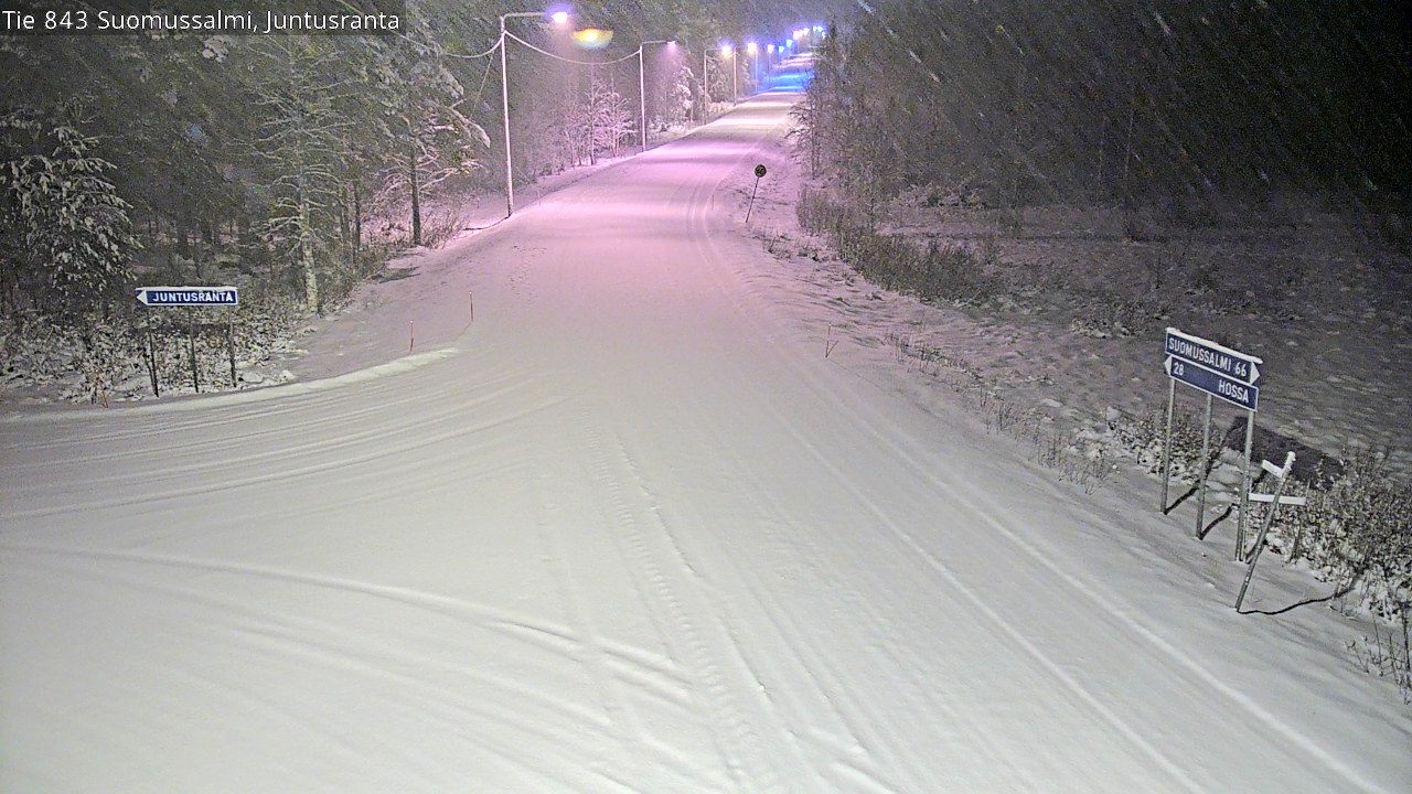 Weather Camera Image Road 843 Suomussalmi, Juntusranta, Suomussalmi, Kainuu